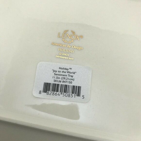 Lenox Holiday Sentiment Pair Tray and Trinket Dish - Picture 11 of 12